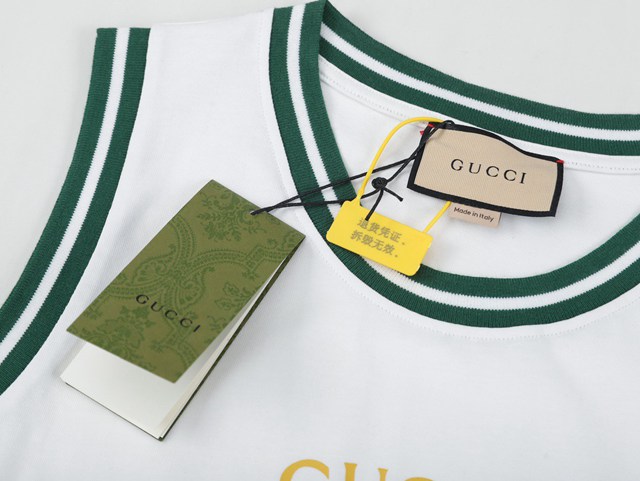 Gucci古奇專櫃古馳2023SS新款印花無袖背心 男女同款 tzy2991